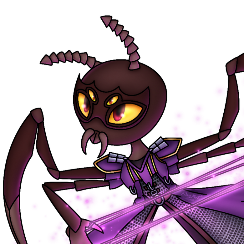 My persona, drawn in the style of Toby Fox's profile picture.